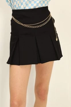 STORETS Blakely Pleated Skort W/Chain