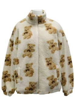 STORETS OUTERWEARS Angie Teddy Fleece Jacket In Print