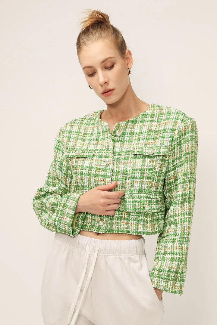 STORETS SALE CLOTHING Ellie Tweed Cropped Jacket