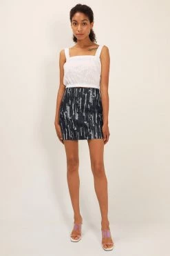 STORETS Kailyn Ripped Denim Skirt CLOTHING