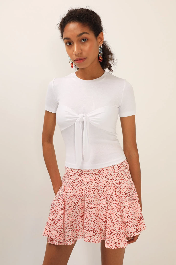 STORETS Emily Sweetheart Ruffled Skort CLOTHING