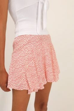 STORETS Emily Sweetheart Ruffled Skort CLOTHING