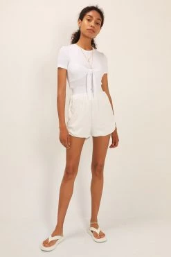 STORETS SALE Mia Ribbed Trim Runner Shorts CLOTHING