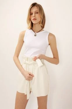 STORETS SALE CLOTHING Margot Paperbag Pleather Shorts