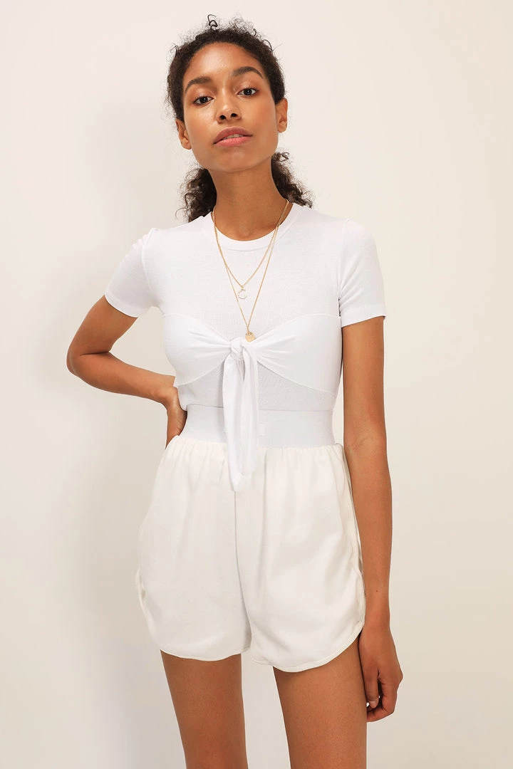 STORETS SALE Mia Ribbed Trim Runner Shorts CLOTHING