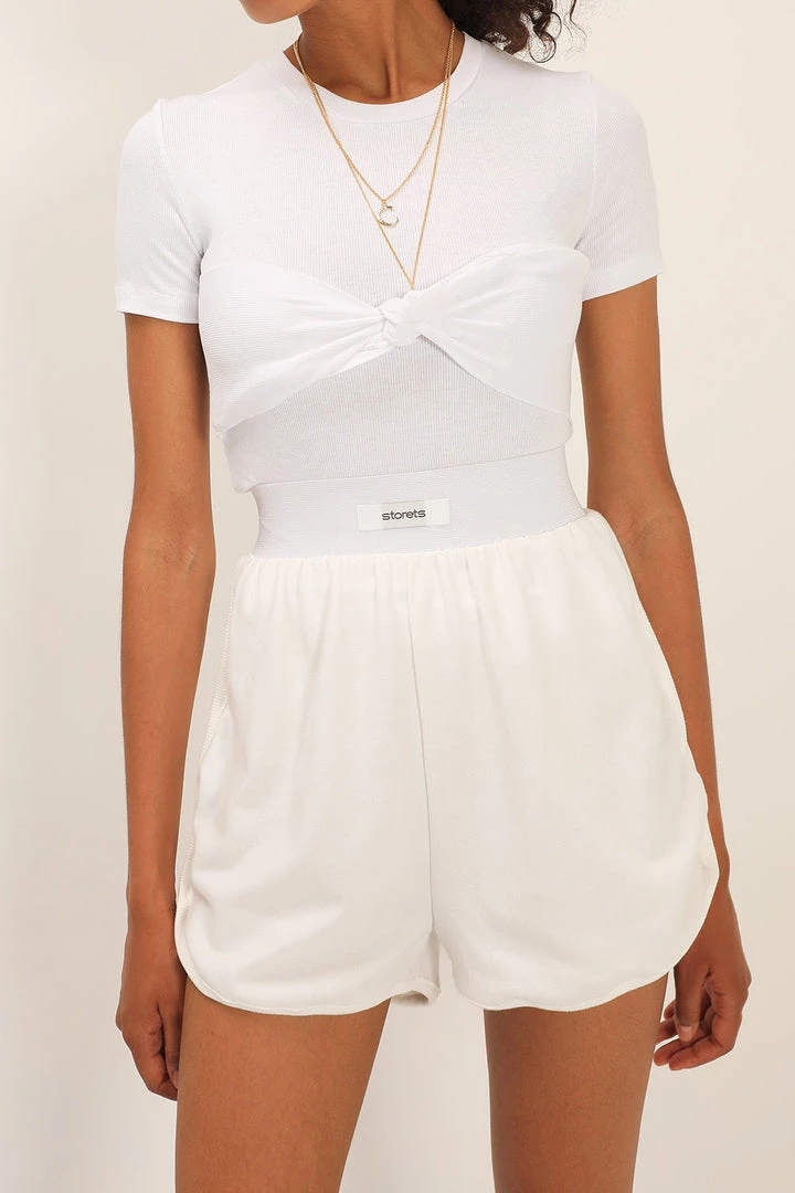 STORETS SALE Mia Ribbed Trim Runner Shorts CLOTHING