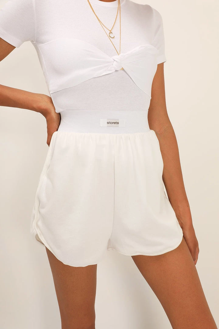 STORETS SALE Mia Ribbed Trim Runner Shorts CLOTHING