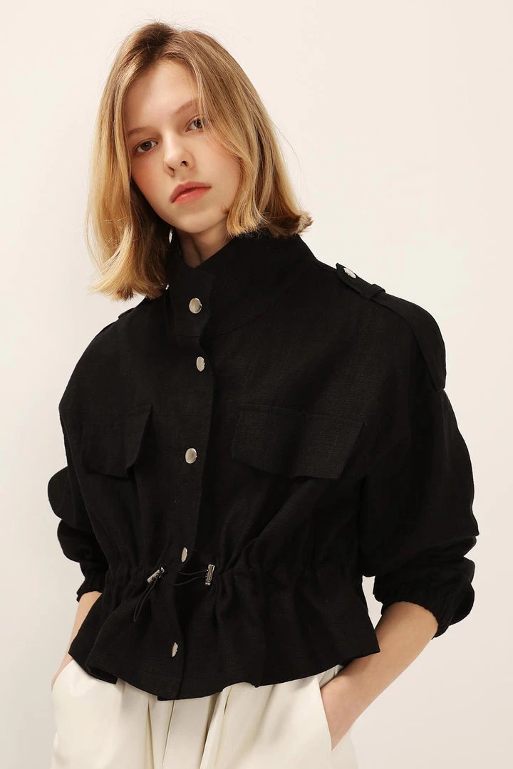 STORETS CLOTHING Nadia Linen Safari Jacket