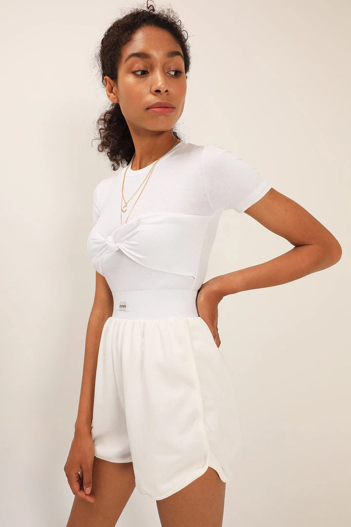 STORETS SALE Mia Ribbed Trim Runner Shorts CLOTHING