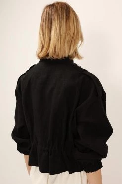 STORETS CLOTHING Nadia Linen Safari Jacket