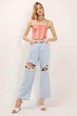 STORETS Kenzie Ripped Cutout Jeans