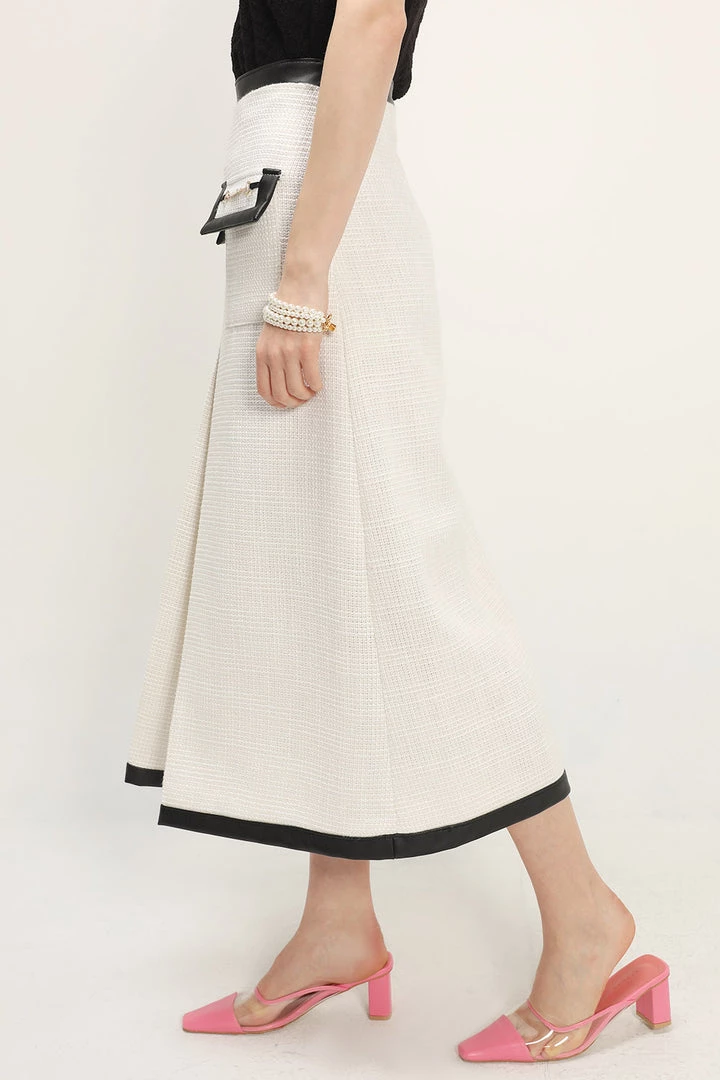 STORETS CLOTHING Ashley Contrast Trim Tweed Skirt