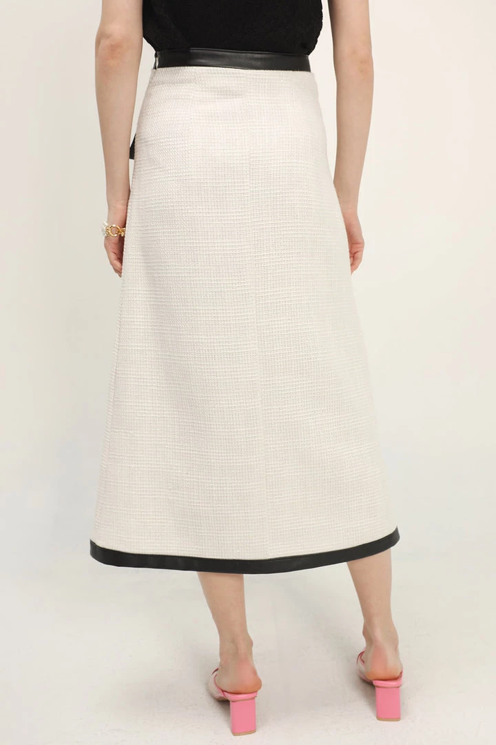 STORETS CLOTHING Ashley Contrast Trim Tweed Skirt