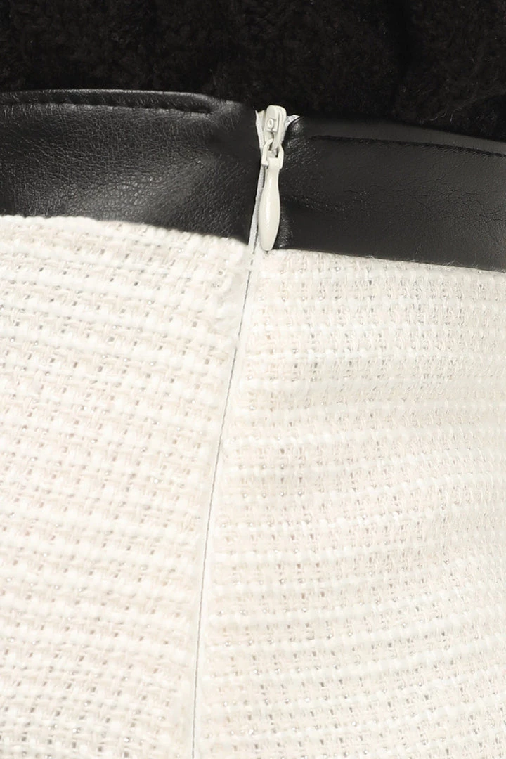 STORETS CLOTHING Ashley Contrast Trim Tweed Skirt