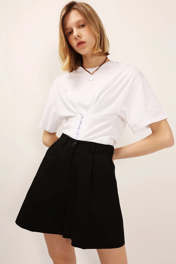 STORETS Maci Pintuck Shorts CLOTHING