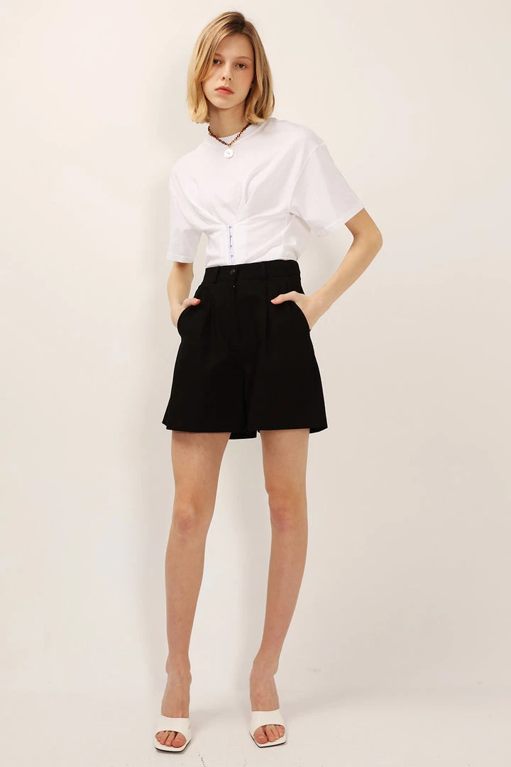 STORETS Maci Pintuck Shorts CLOTHING