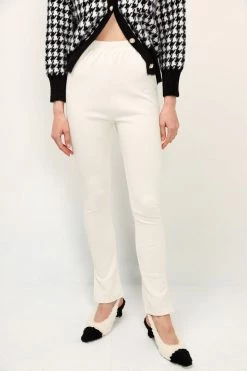 STORETS Danna Slit Hem Ribbed Leggings CLOTHING