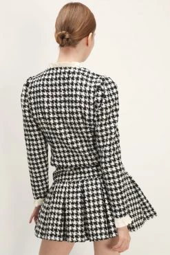 STORETS CLOTHING Andrea Houndstooth Cropped Jacket
