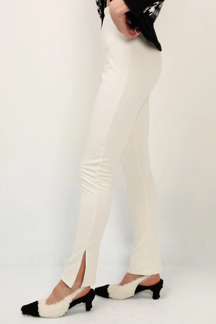 STORETS Danna Slit Hem Ribbed Leggings CLOTHING