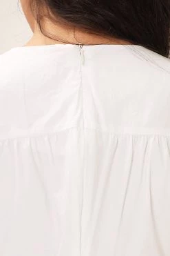 STORETS CLOTHING Clara Shirred Ruffle Dress