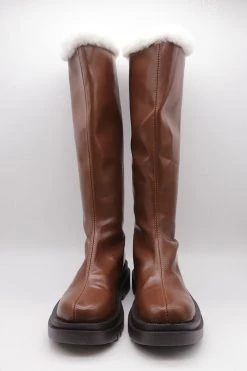 STORETS ACCESSORIES Andrea Faux Fur Trim High Boots