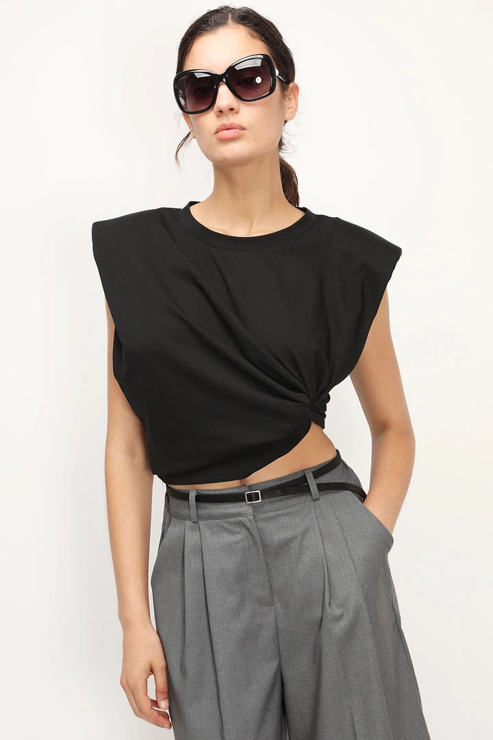 STORETS Elena Padded Shoulder T-shirt