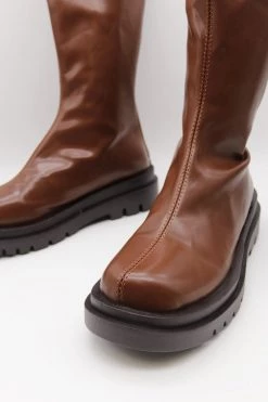 STORETS ACCESSORIES Andrea Faux Fur Trim High Boots