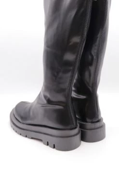 STORETS Andrea Faux Fur Trim High Boots ACCESSORIES