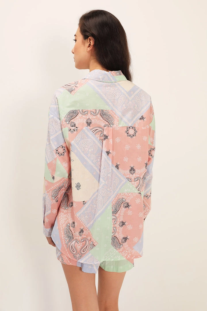 STORETS SALE Hayley Bandana Boyfriend Fit Shirt CLOTHING