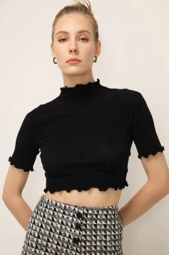 STORETS SALE Anna Lettuce Trim Crop Top CLOTHING