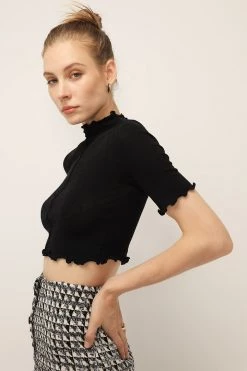 STORETS SALE Anna Lettuce Trim Crop Top CLOTHING
