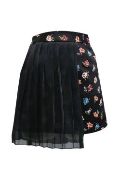 STORETS Isabel Pleated Chiffon Overlay Skirt CLOTHING