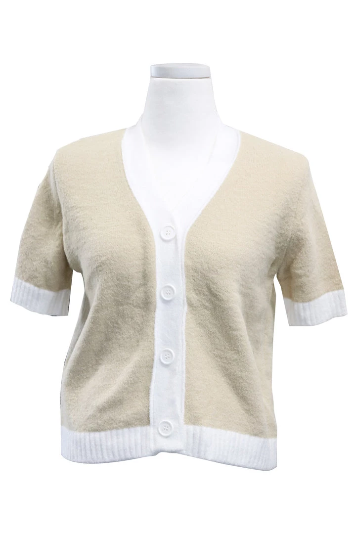 STORETS Lucy Contrast Trim Cardigan
