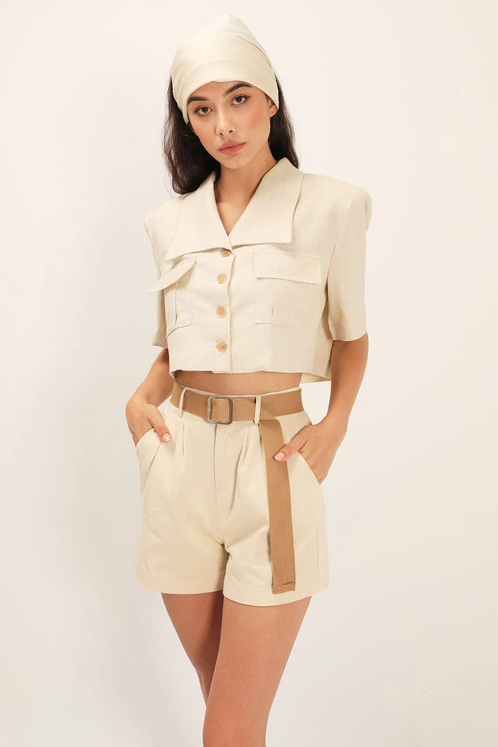 STORETS Leah Belted Shorts CLOTHING
