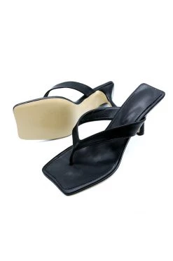 STORETS ACCESSORIES Squared Toe Strap Mules
