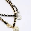 STORETS ACCESSORIES Black Chain Heart Necklace