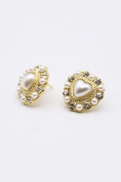STORETS Pearl Heart Earring