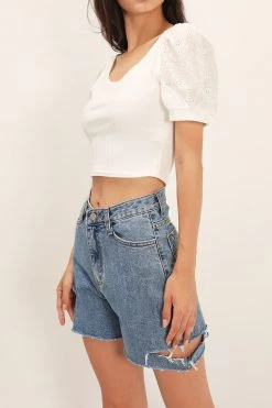 STORETS Ellie Eyelet Lace Crop Top