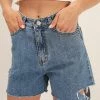 STORETS SALE CLOTHING Noa Slash Side Denim Shorts