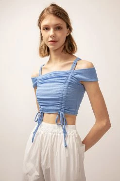 STORETS Evelyn Ruched Crop Top