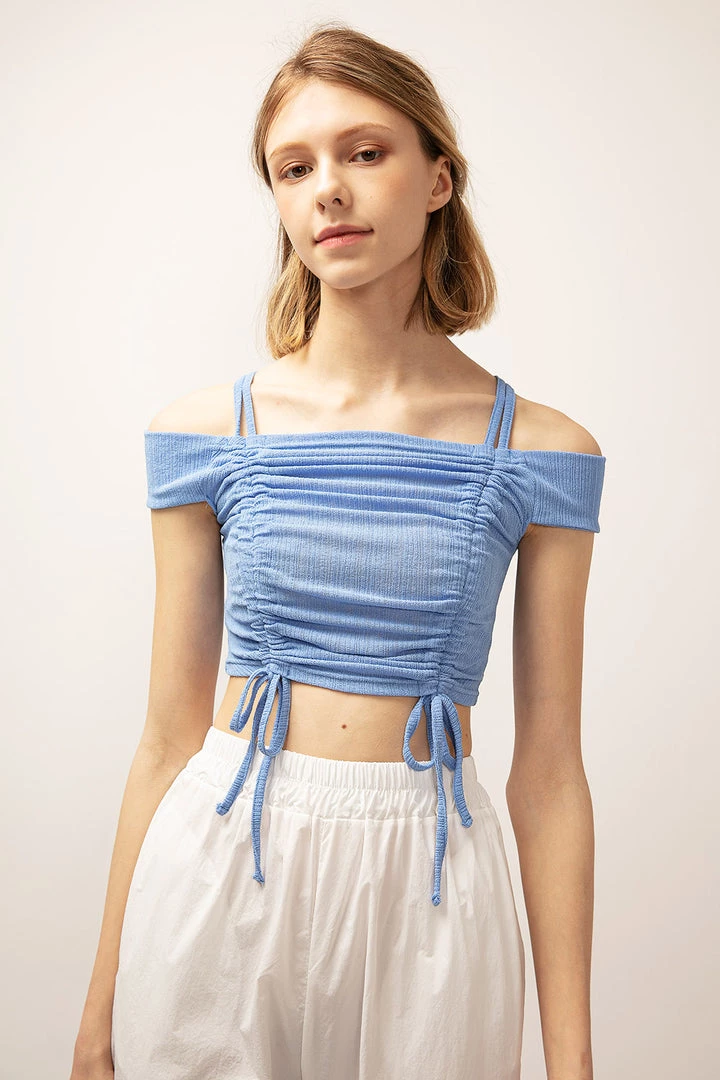 STORETS Evelyn Ruched Crop Top