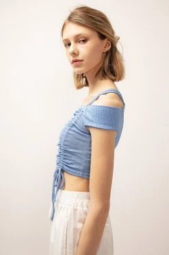 STORETS Evelyn Ruched Crop Top