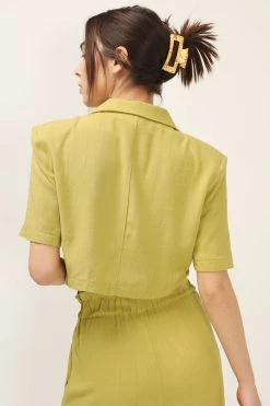 STORETS CLOTHING Blaire Linen Cropped Jacket