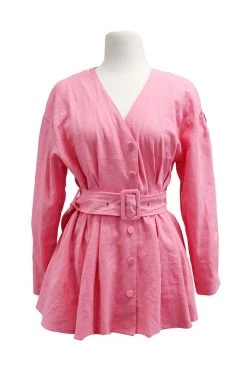 STORETS Layla Linen Belted Mini Dress CLOTHING