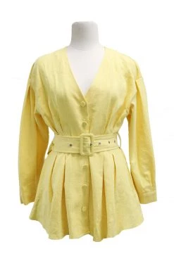 STORETS Layla Linen Belted Mini Dress CLOTHING