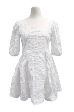 STORETS Aria Textured Puffed Dress CLOTHING
