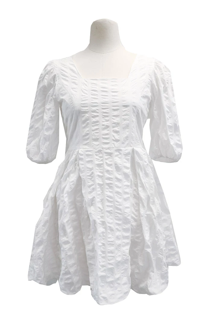 STORETS Aria Textured Puffed Dress CLOTHING