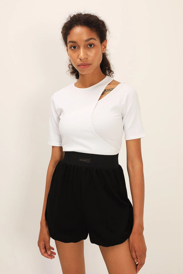 STORETS SALE Mia Ribbed Trim Runner Shorts CLOTHING