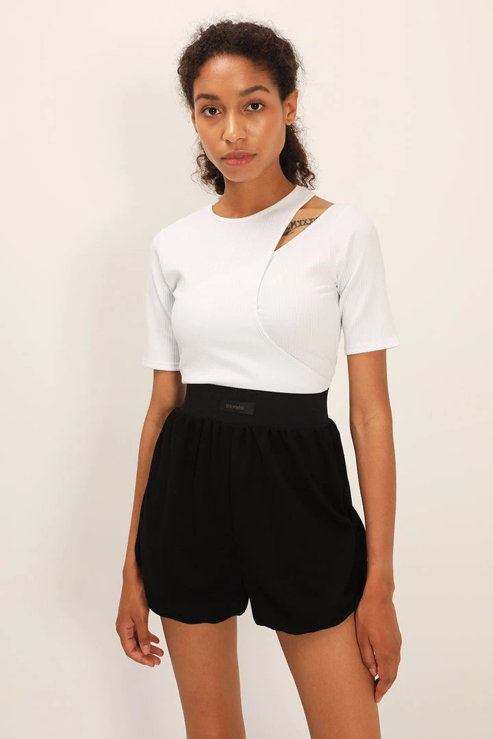 STORETS Lily Wrap Over Ribbed Top