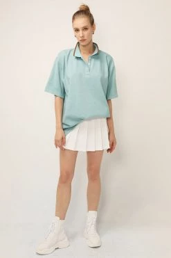 STORETS SALE CLOTHING Zoey Collar Trim Oversized Shirt